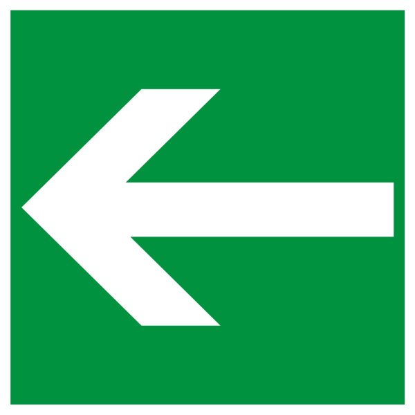 Symbol Úniková cesta vľavo