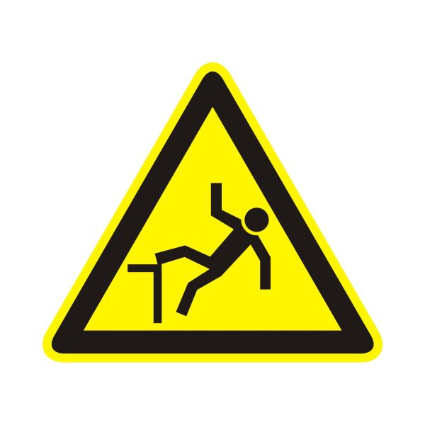 Symbol Pozor, nebezpečenstvo pádu!