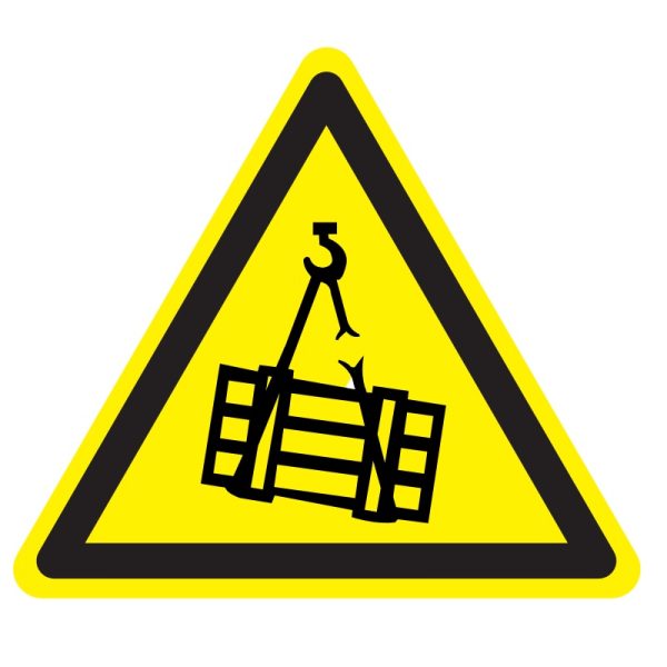 Symbol Pozor, zavesené bremená!