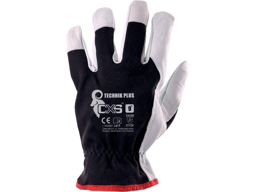 Rukavice CXS TECHNIK PLUS, s blistrom, kombinované