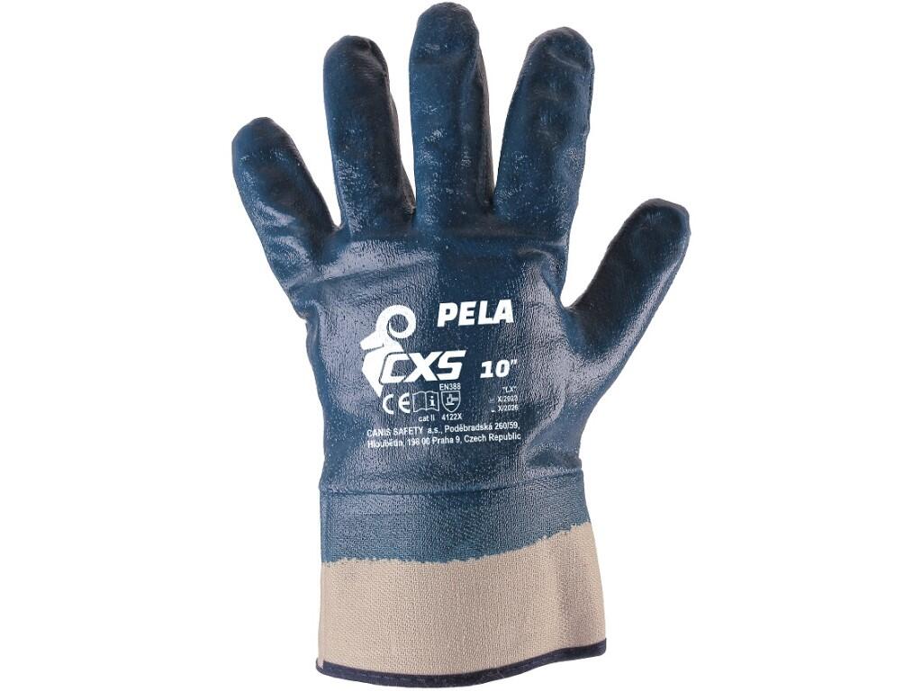 Rukavice CXS PELA, máčané v nitrile