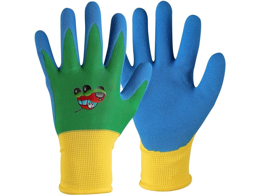 Rukavice CXS DRAGO, detské, máčané v nitrile, modré