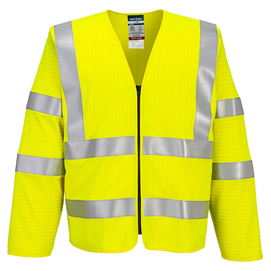 Bizflame Hi-Vis FR vesta s dlhým rukávom na zips