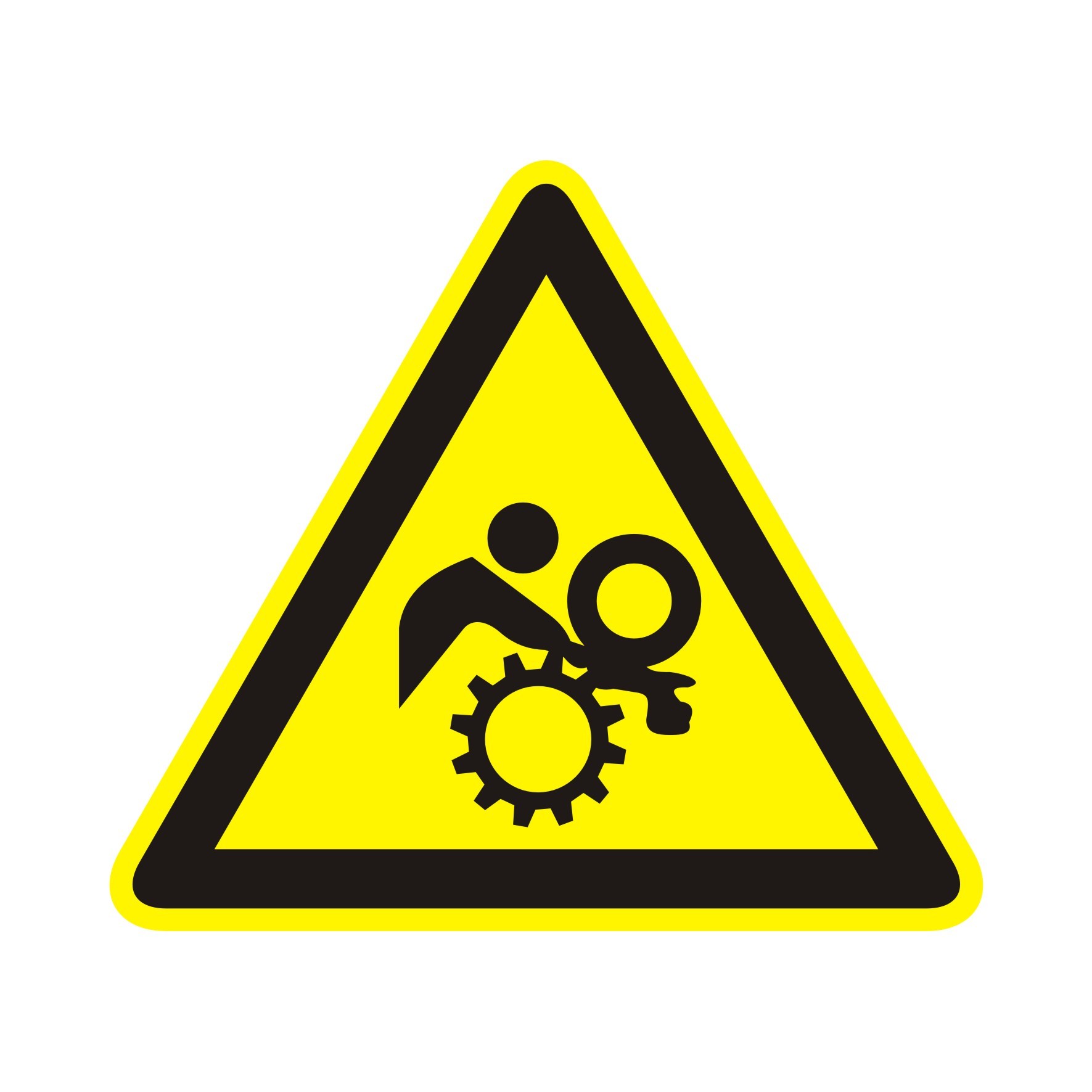 Symbol Pozor, nebezpečenstvo vtiahnutia!