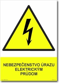 Pozor, nebezpečenstvo úrazu elektrickým prúdom