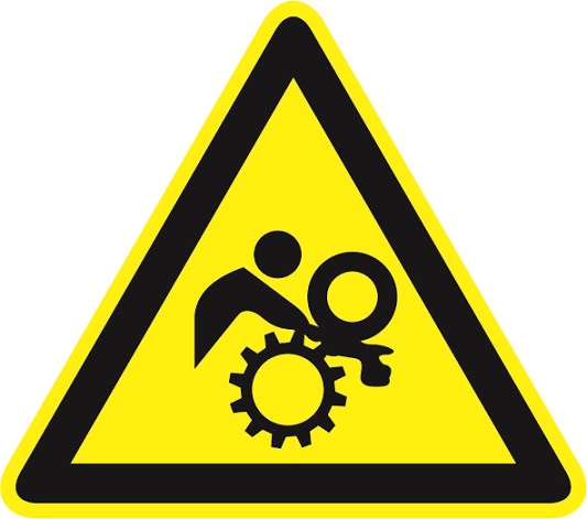 Symbol Pozor, nebezpečenstvo vtiahnutia!